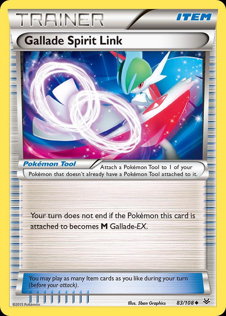 Pokémon-kaart Gallade Spirit Link 83/108 Uncommon uit de set Roaring Skies Image principale du produit