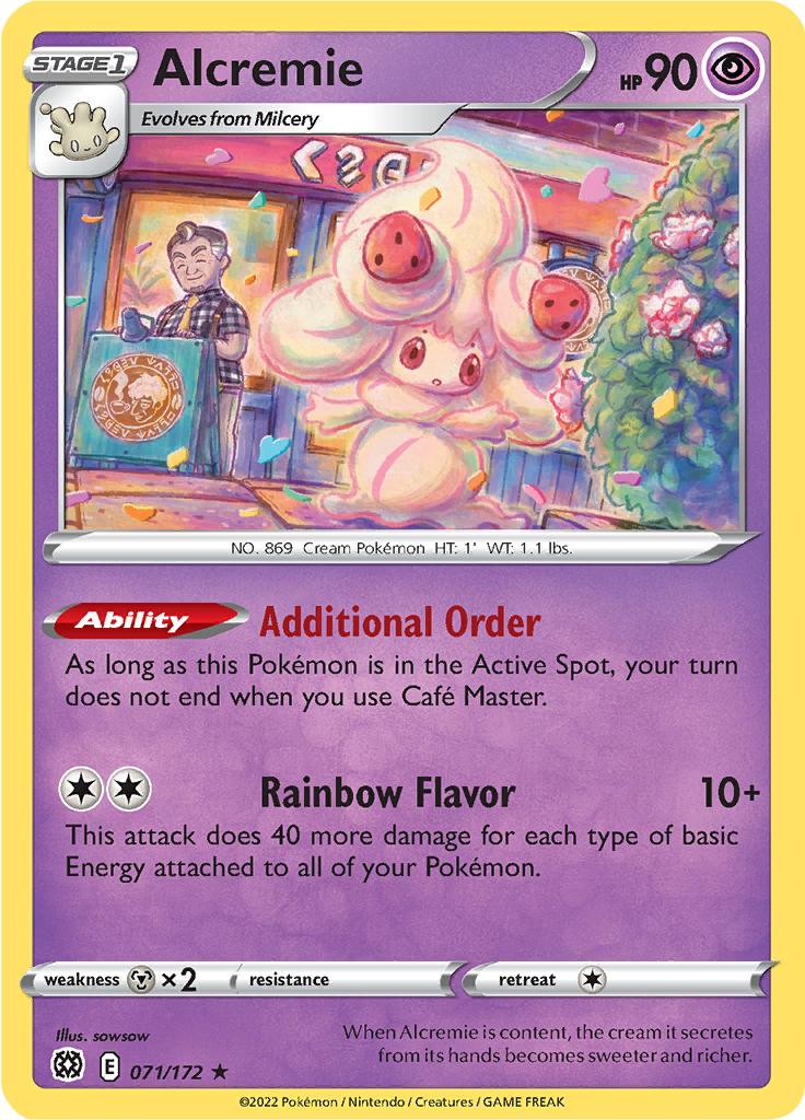 Pokémon-kaart Alcremie 071/172 Rare uit de set Brilliant Stars