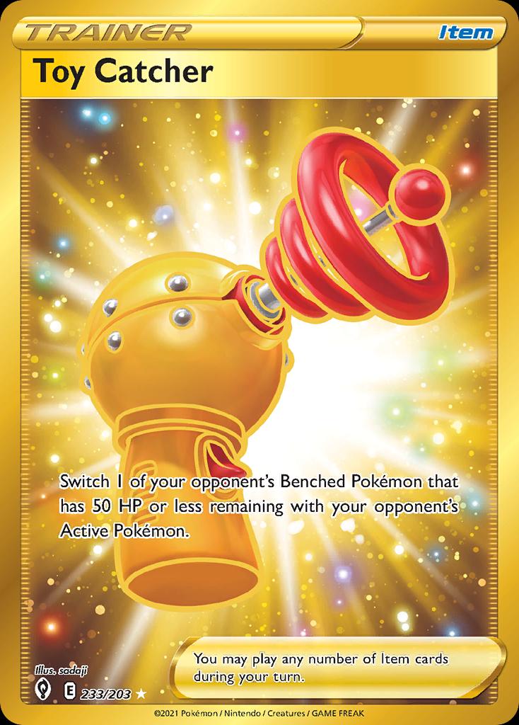 Pokémon-kaart Toy Catcher 233/203 Secret Rare uit de set Evolving Skies