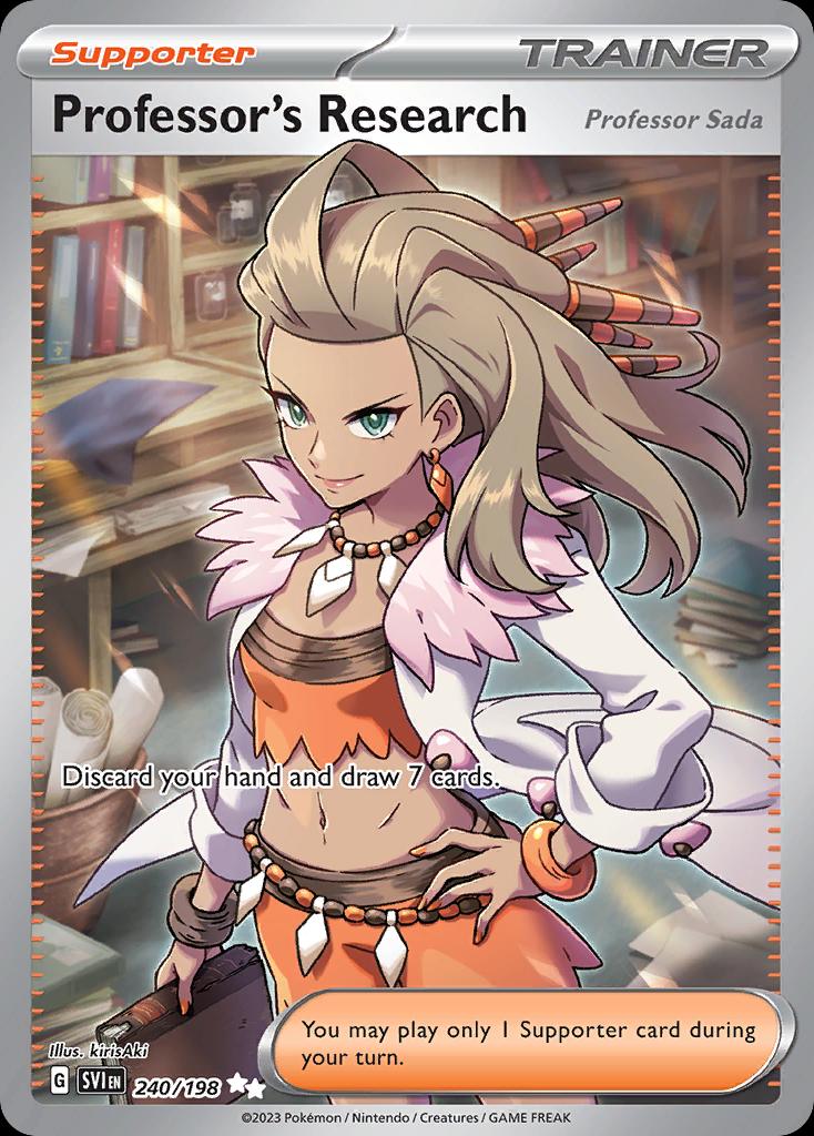 Pokémon-kaart Professor's Research 240/198 Ultra Rare uit de set Scarlet & Violet Hauptbild