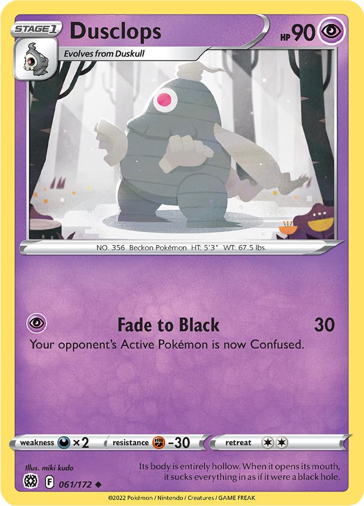 Pokémon-kaart Dusclops 061/172 Uncommon uit de set Brilliant Stars