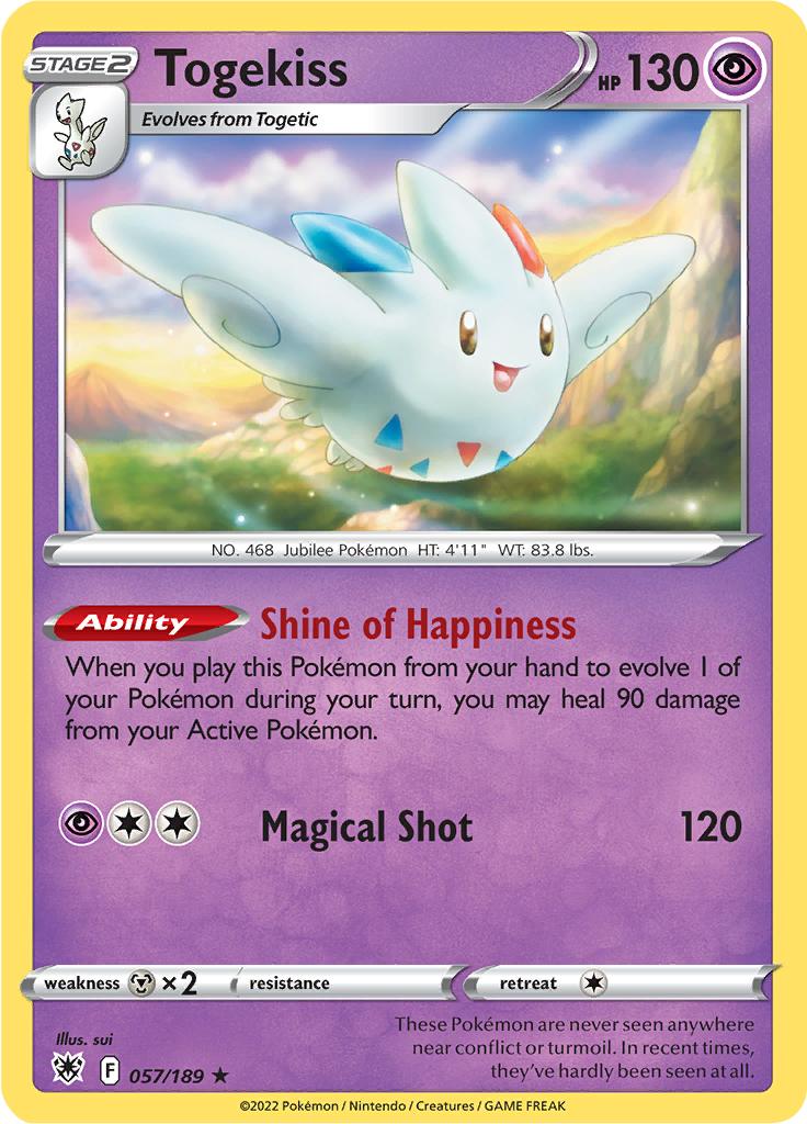 Pokémon-kaart Togekiss 057/189 Holo Rare uit de set Astral Radiance