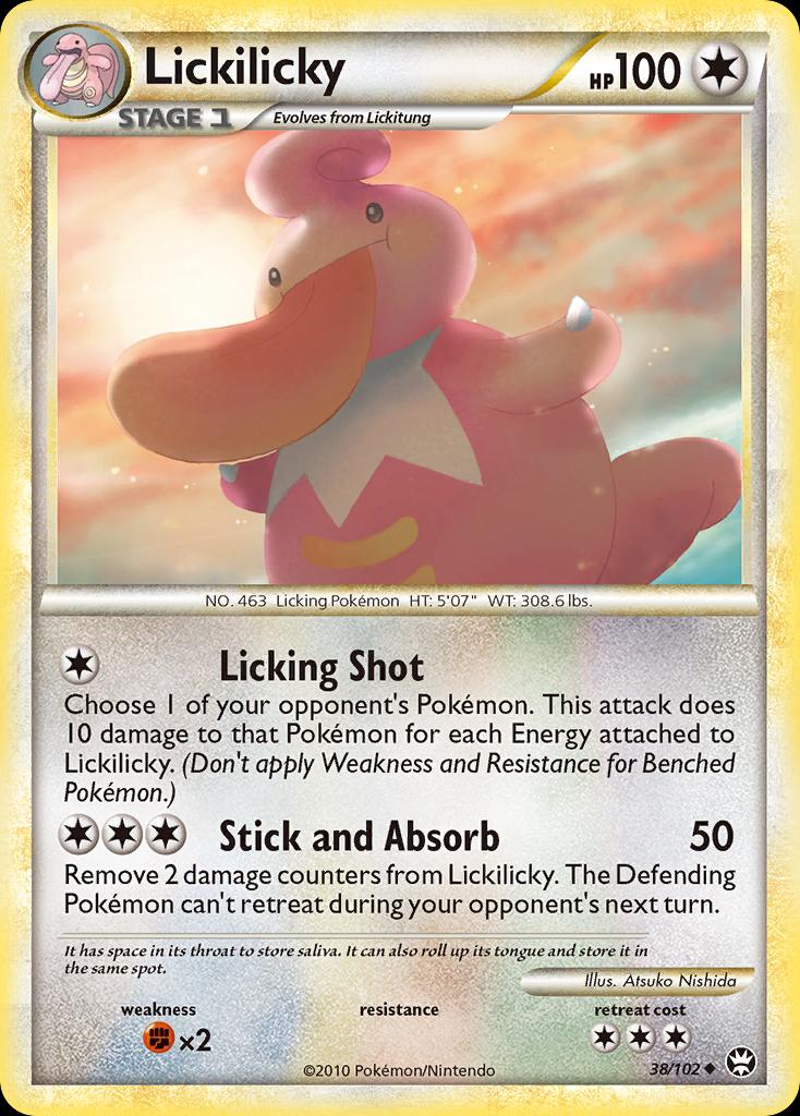 Pokémon-kaart Lickilicky 38/102 Uncommon uit de set Triumphant