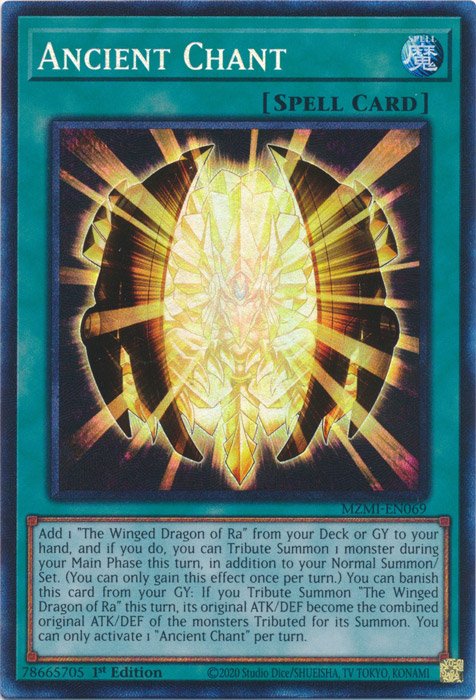 Yu-Gi-Oh!-kaart Ancient Chant MZMI-EN069 Collectors Rare uit Maze of Millennia Hauptbild