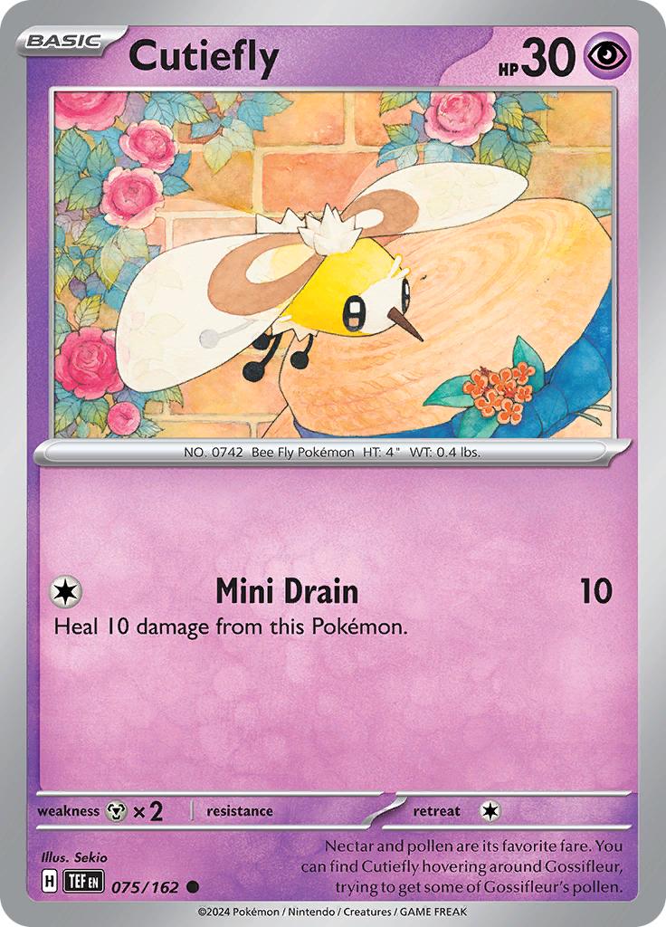 Pokémon-kaart Cutiefly 075/162 Common uit de set Temporal Forces