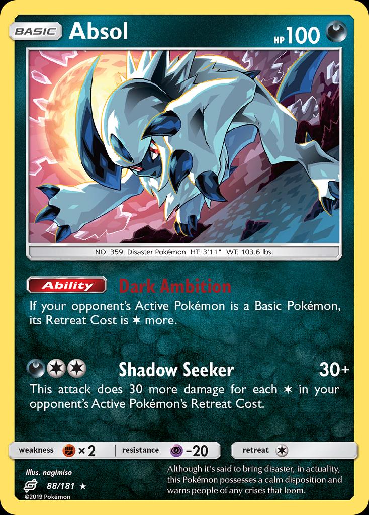 Pokémon-kaart Absol 88/181 Holo Rare uit de set Team Up Image principale du produit