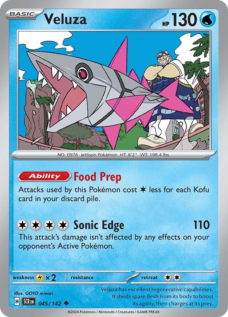 Pokémon-kaart Veluza 045/142 Uncommon uit de set Stellar Crown