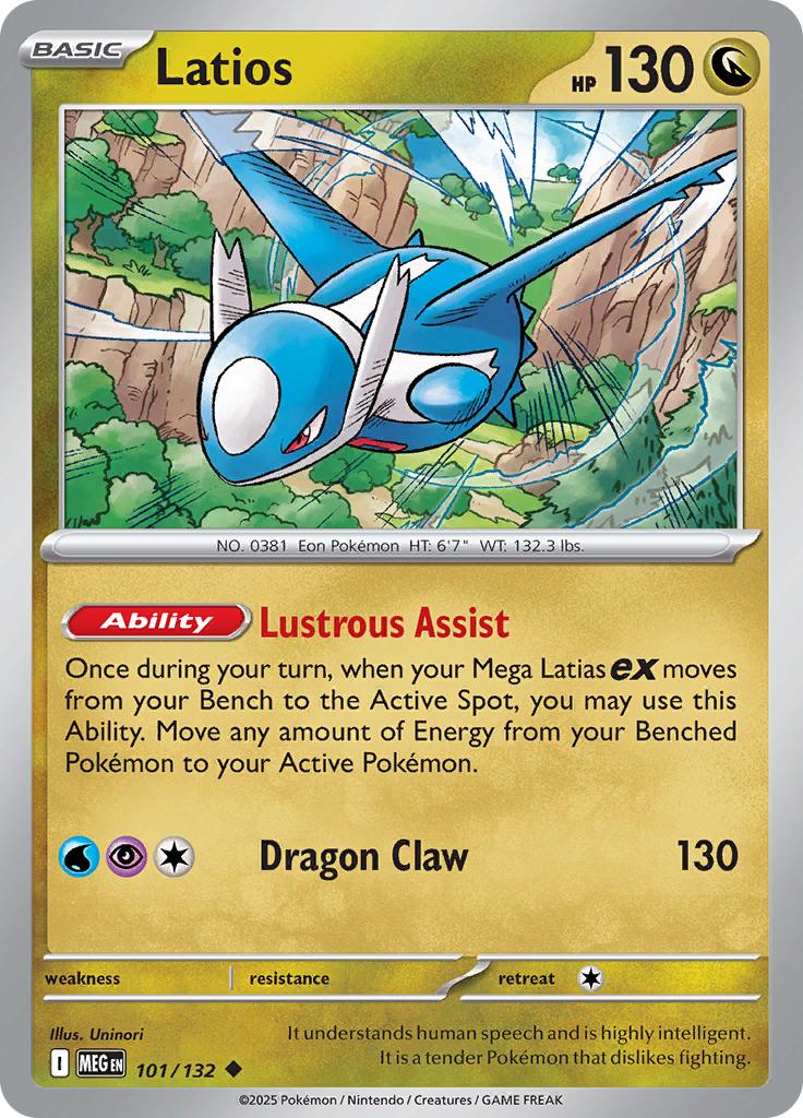 Pokémon-kaart Latios 101/132 Uncommon uit de set Mega Evolution