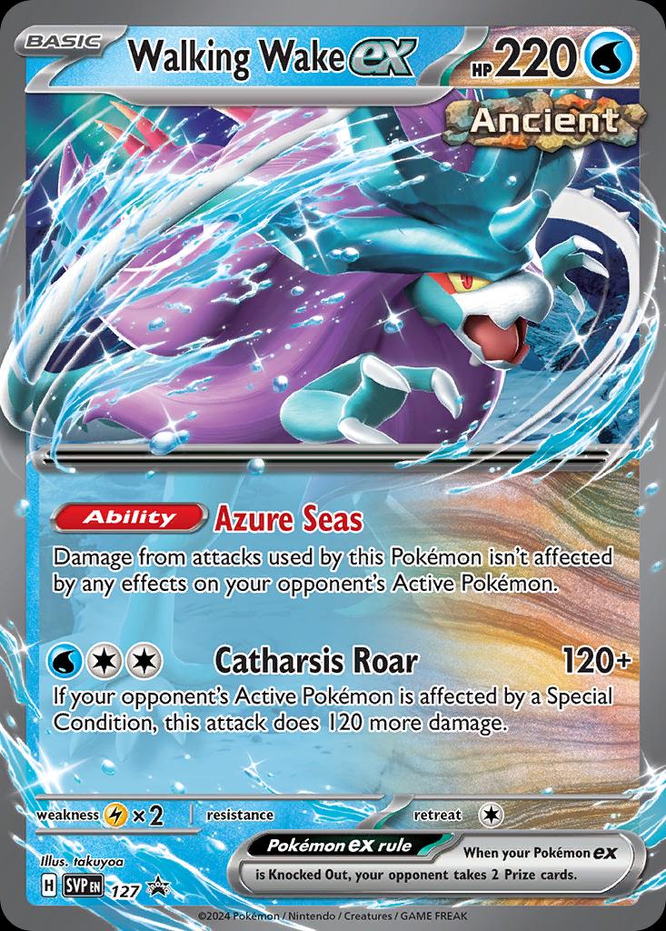 Pokémon-kaart Walking Wake ex SVP 127 Promo uit de set SV Black Star Promos Hauptbild