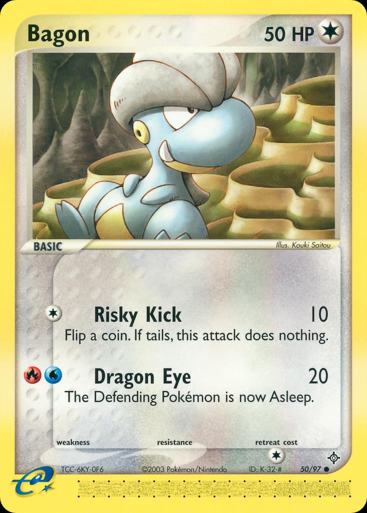 Pokémon-kaart Bagon 50/97 Common uit de set EX Dragon Immagine principale del prodotto