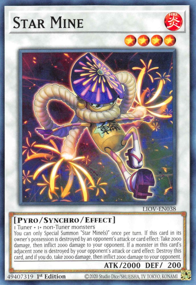 Yu-Gi-Oh!-kaart Star Mine LIOV-EN038 Common uit Lightning Overdrive Immagine principale del prodotto