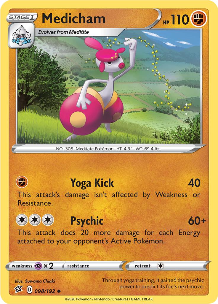 Pokémon-kaart Medicham 098/192 Uncommon uit de set Rebel Clash