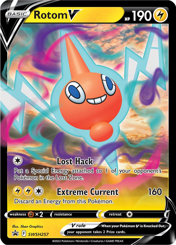 Pokémon-kaart Rotom V SWSH257 Promo uit de set SWSH Black Star Promos