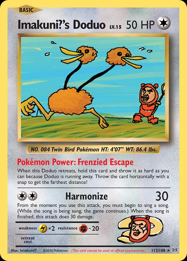 Pokémon-kaart Imakuni?'s Doduo 112/108 Secret Rare uit de set Evolutions