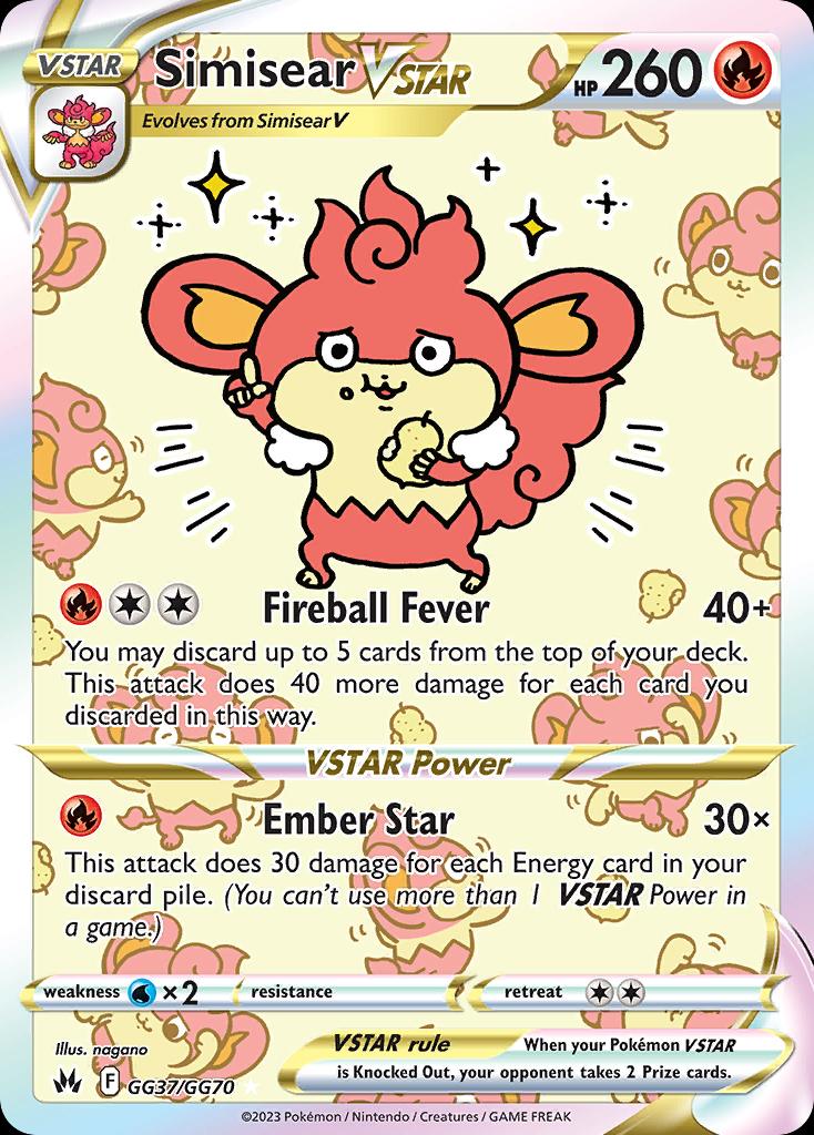 Pokémon-kaart Simisear VSTAR GG37/GG70 Ultra Rare uit de set Crown Zenith Hauptbild