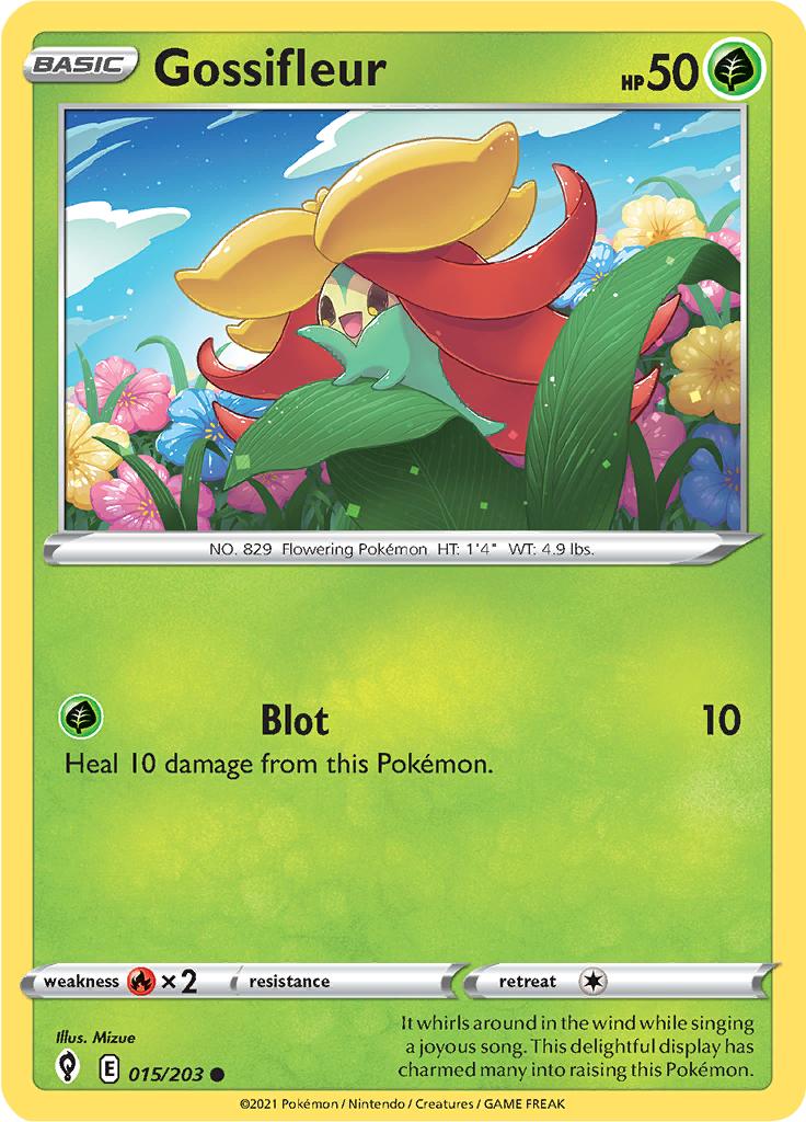 Pokémon-kaart Gossifleur 015/203 Common uit de set Evolving Skies