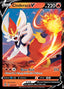 Pokémon-kaart Cinderace V 043/264 Ultra Rare uit de set Fusion Strike