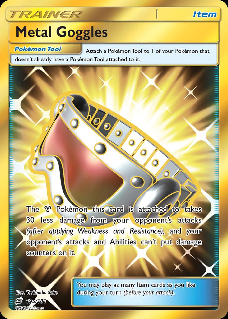 Pokémon-kaart Metal Goggles 195/181 Secret Rare uit de set Team Up Image principale du produit
