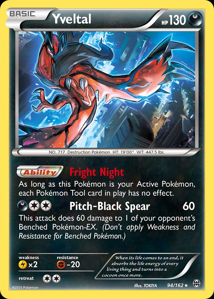 Pokémon-kaart Yveltal 94/162 Holo Rare uit de set BREAKthrough Hoofdafbeelding