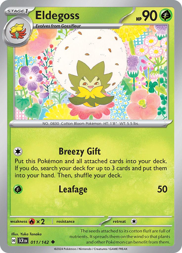 Pokémon-kaart Eldegoss 011/142 Uncommon uit de set Stellar Crown