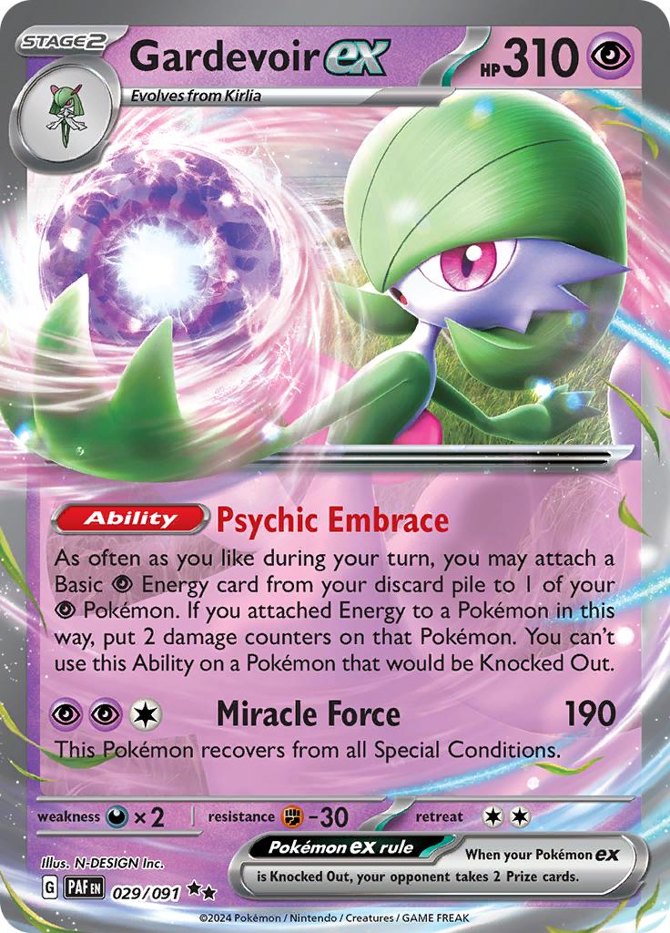 Pokémon-kaart Gardevoir ex 029/091 Double Rare uit de set Paldean Fates Main image