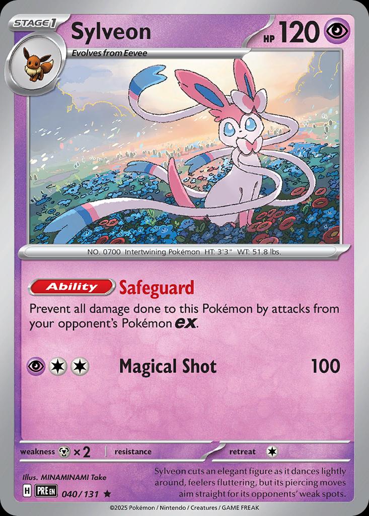 Pokémon-kaart Sylveon 40/131 Rare uit de set Prismatic Evolutions