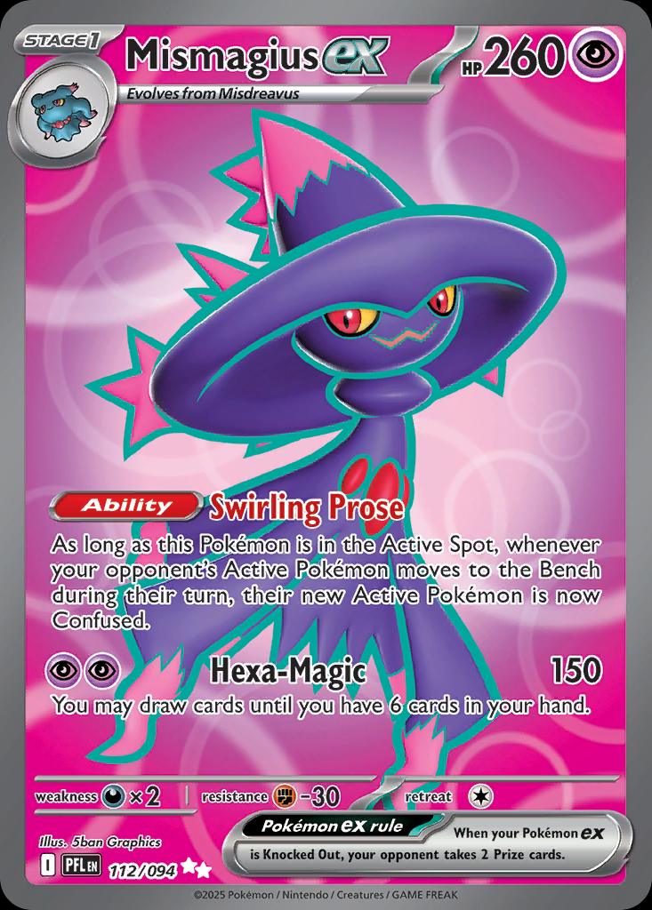 Pokémon-kaart Mismagius ex 112/94 Ultra Rare uit de set Phantasmal Flames