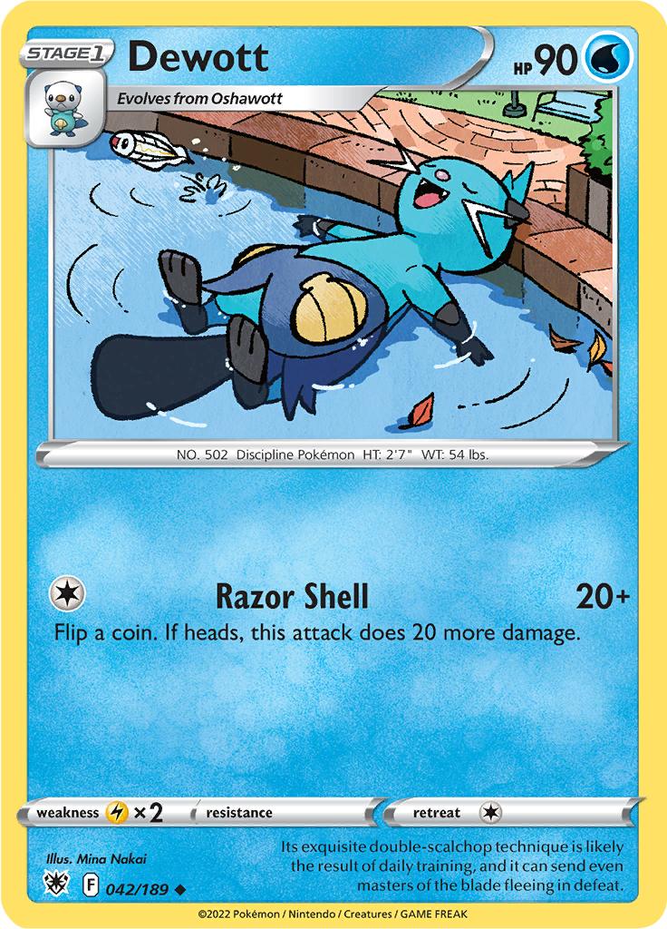 Pokémon-kaart Dewott 042/189 Uncommon uit de set Astral Radiance