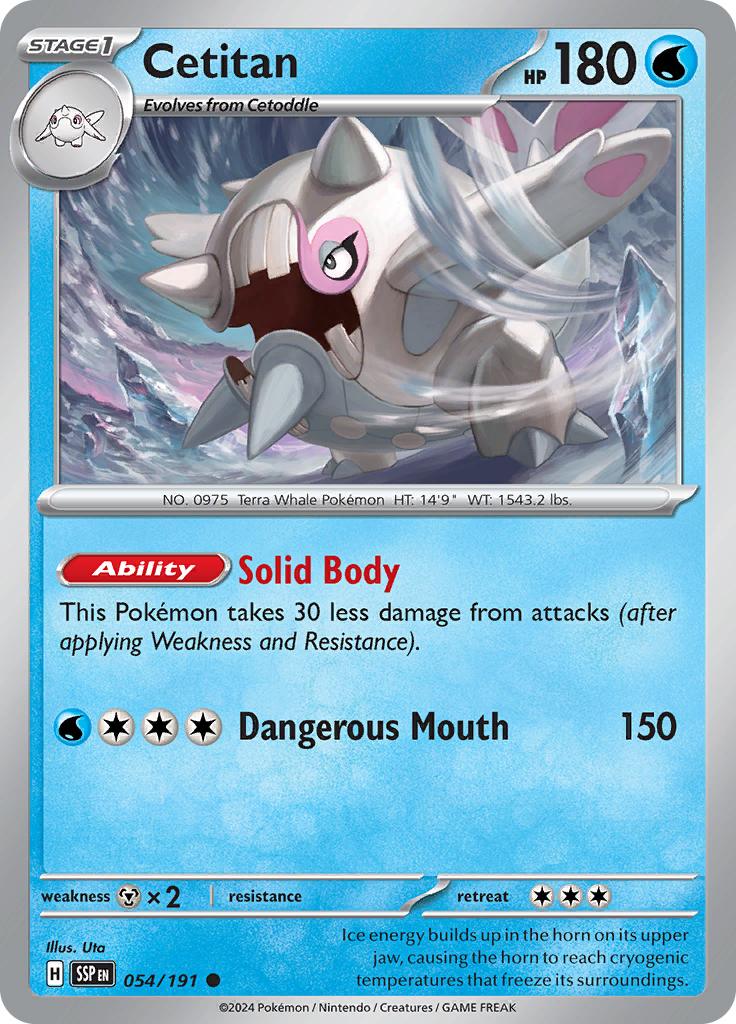 Pokémon-kaart Cetitan 054/191 Common uit de set Surging Sparks Imagen principal del producto