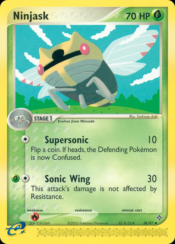 Pokémon-kaart Ninjask 38/97 Uncommon uit de set EX Dragon