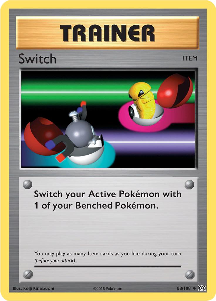 Pokémon-kaart Switch 88/108 Uncommon uit de set Evolutions
