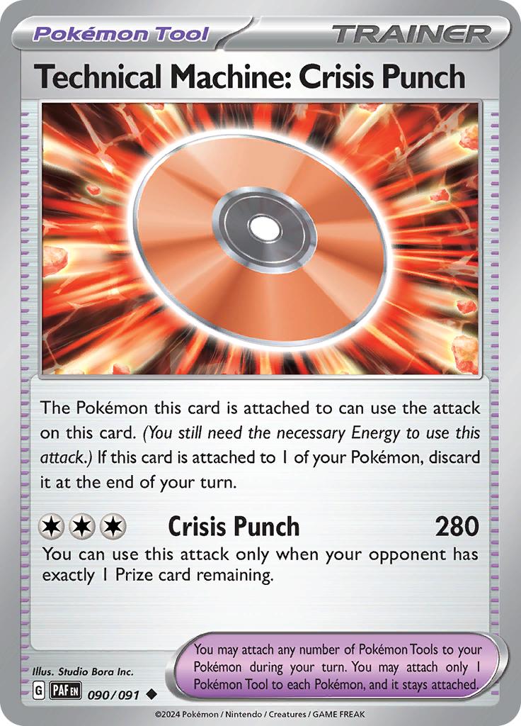 Pokémon-kaart Technical Machine: Crisis Punch 090/091 Uncommon uit de set Paldean Fates