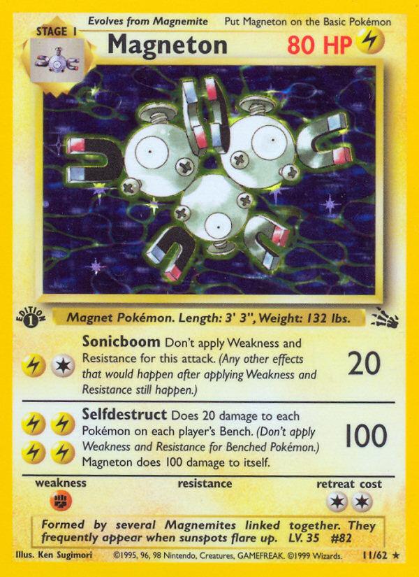 Pokémon-kaart Magneton 11/62 Holo Rare uit de set Fossil Hoofdafbeelding