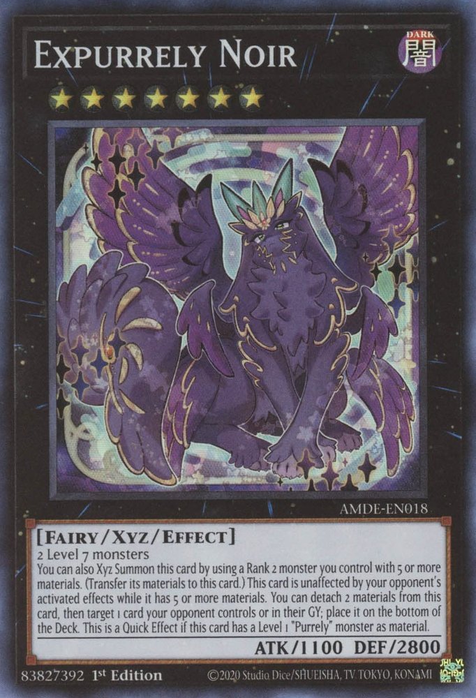 Yu-Gi-Oh!-kaart Expurrely Noir AMDE-EN018 Super Rare uit Amazing Defenders