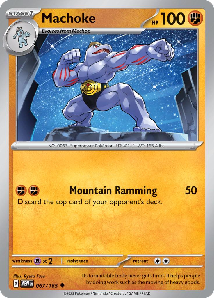 Pokémon-kaart Machoke 067/165 Uncommon uit de set 151 Imagen principal del producto