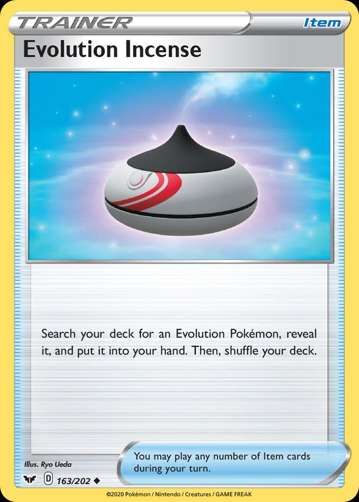Pokémon-kaart Evolution Incense 163/202 Uncommon uit de set Sword & Shield Hoofdafbeelding