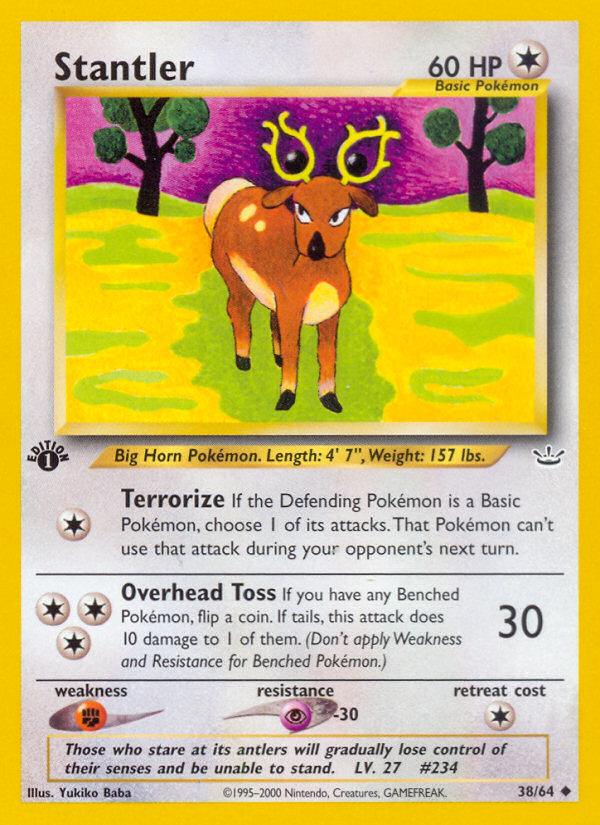 Pokémon-kaart Stantler 38/64 Uncommon uit de set Neo Revelation Main image