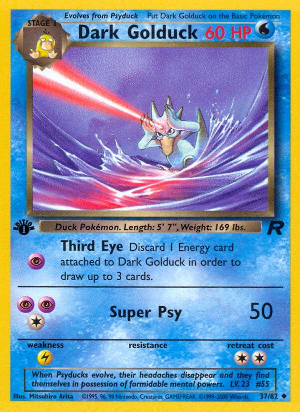 Pokémon-kaart Dark Golduck 37/82 Uncommon uit de set Team Rocket Hoofdafbeelding