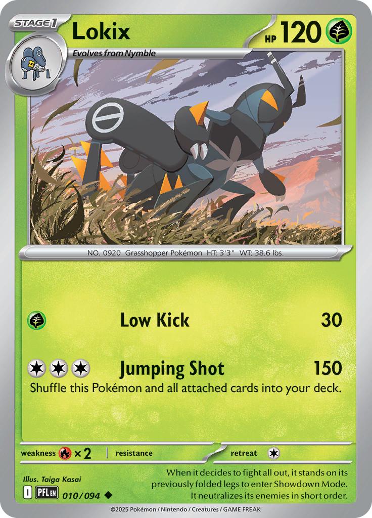Pokémon-kaart Lokix 010/094 Uncommon uit de set Phantasmal Flames