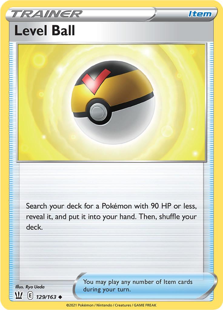 Pokémon-kaart Level Ball 129/163 Uncommon uit de set Battle Styles Hauptbild