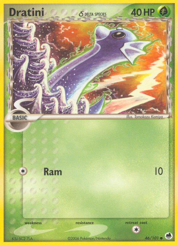 Pokémon-kaart Dratini δ Delta Species 46/101 Common uit de set EX Dragon Frontiers