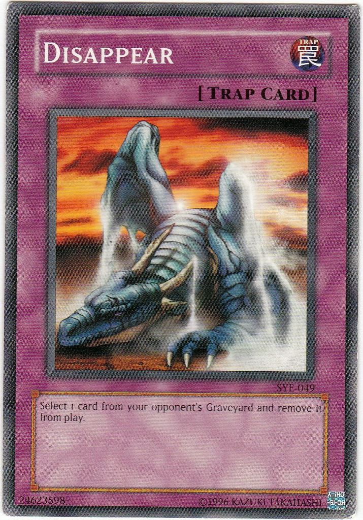 Yu-Gi-Oh!-kaart Disappear SYE-049 Common uit Starter Deck: Yugi Evolution Hauptbild