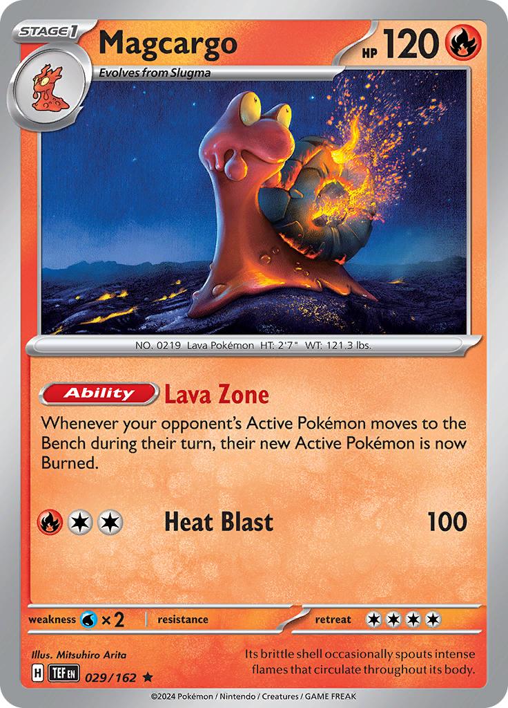 Pokémon-kaart Magcargo 029/162 Rare uit de set Temporal Forces Immagine principale del prodotto
