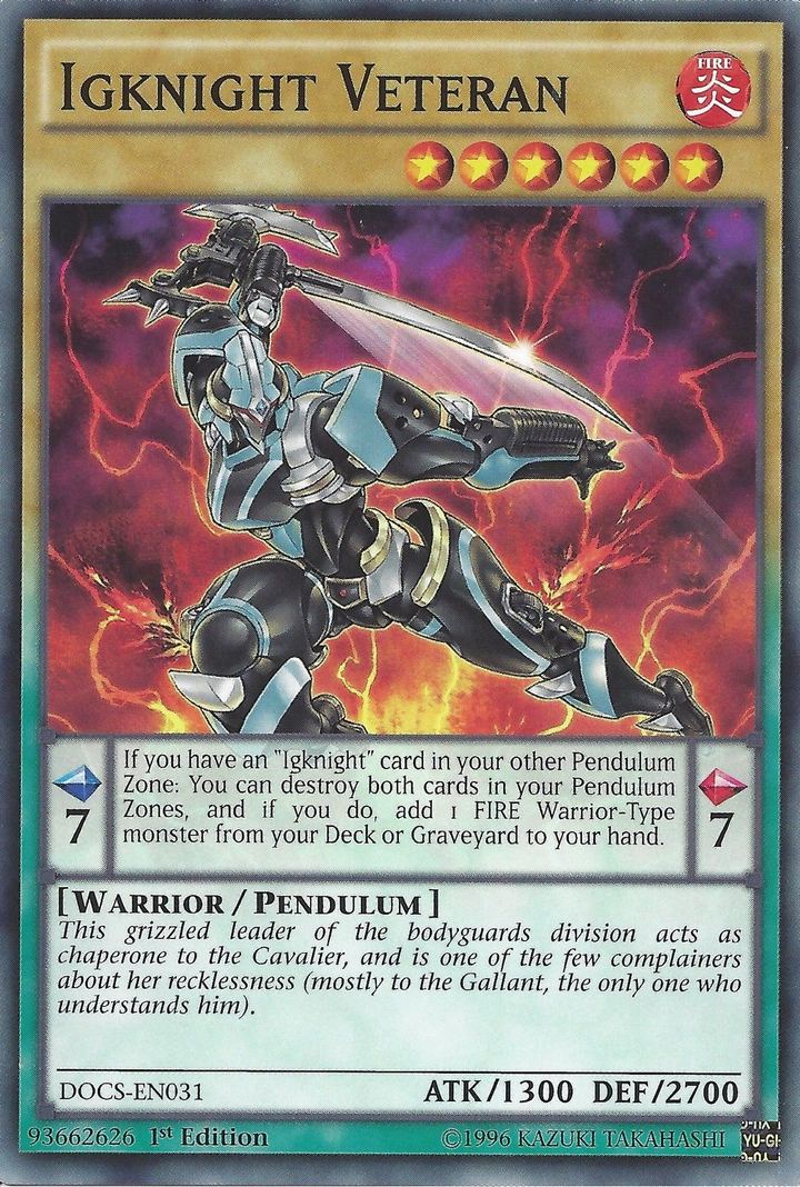 Yu-Gi-Oh!-kaart Igknight Veteran DOCS-EN031 Common uit Dimension of Chaos Main image