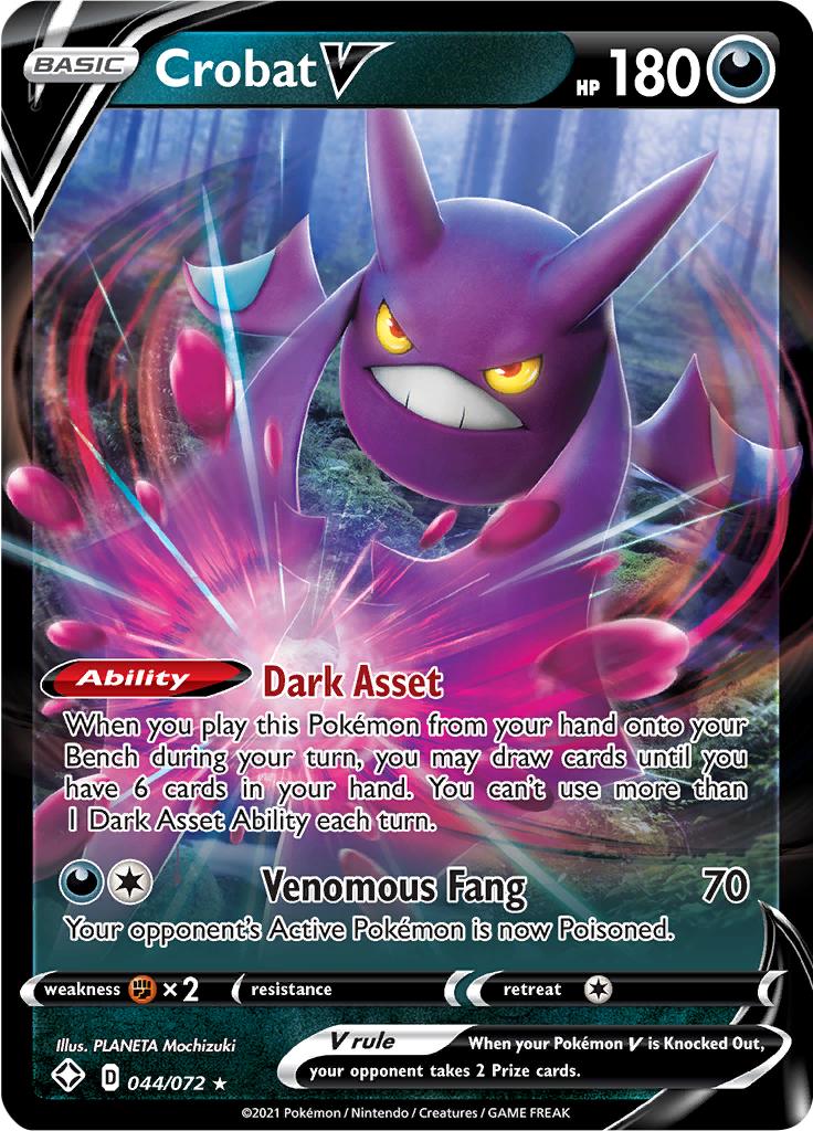 Pokémon-kaart Crobat V 44/072 Ultra Rare uit de set Shining Fates Hauptbild