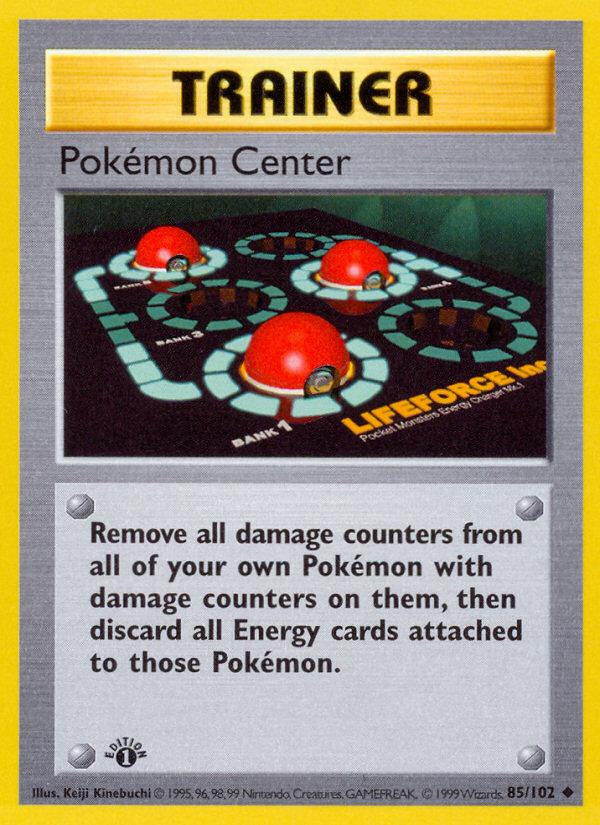 Pokémon-kaart Pokémon Center 85/102 Uncommon uit de set Base Set Hauptbild