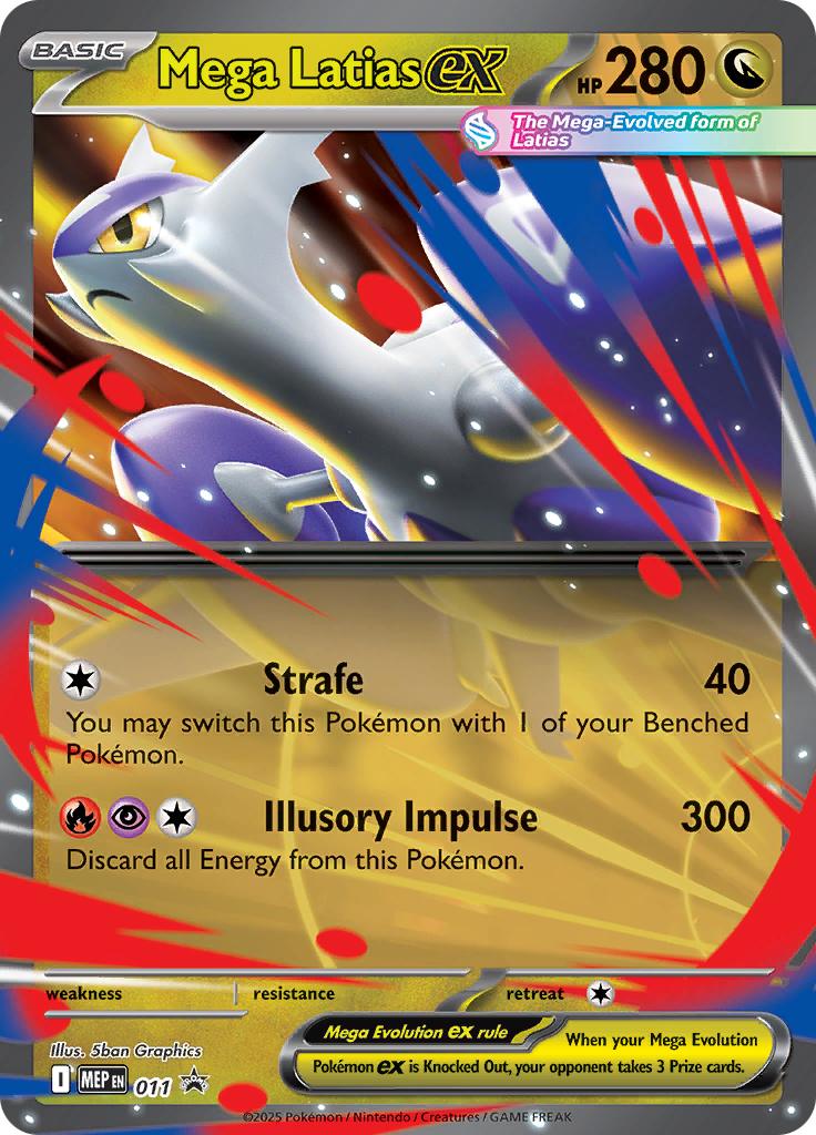 Pokémon-kaart Mega Latias ex 011 Promo uit de set MEP Black Star Promos