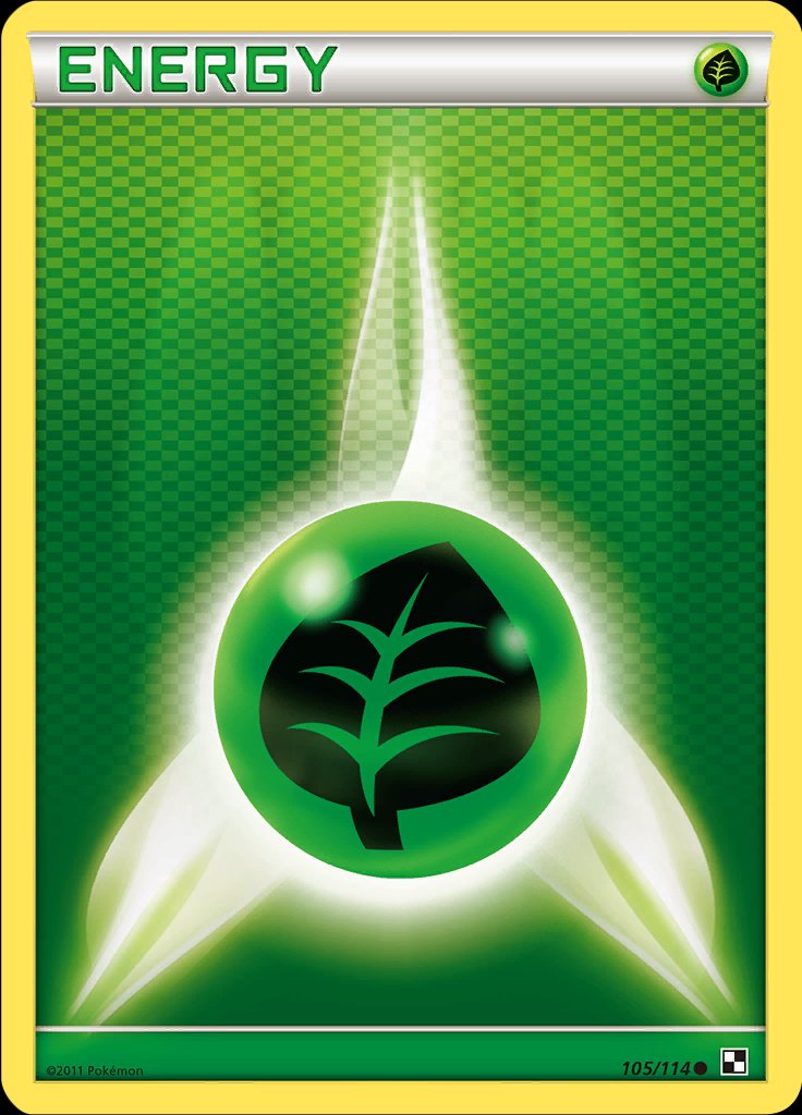 Pokémon-kaart Grass Energy 105/114 Common uit de set Black & White