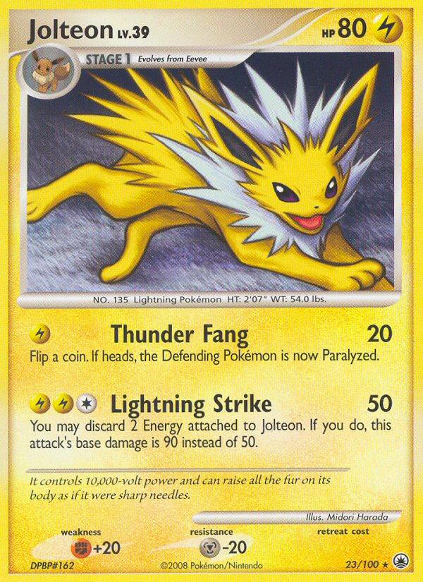 Pokémon-kaart Jolteon 23/100 Rare uit de set Majestic Dawn Hoofdafbeelding
