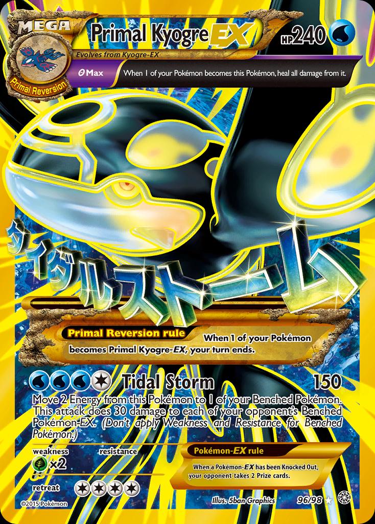 Pokémon-kaart Primal Kyogre EX 96/98 Ultra Rare uit de set Ancient Origins